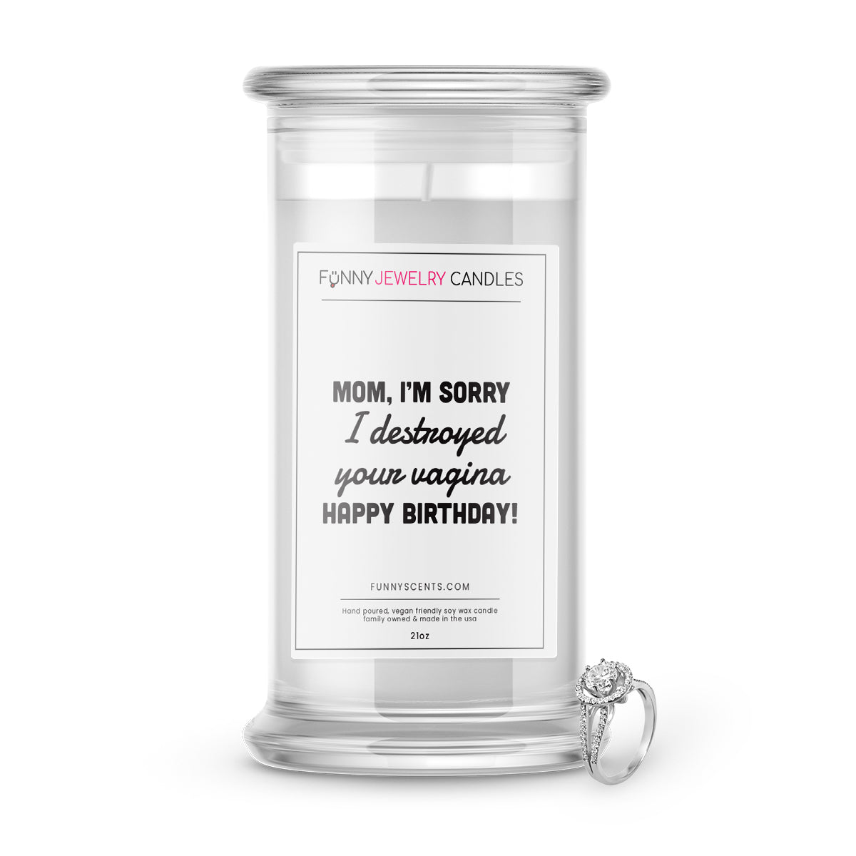 Mom, I'm Sorry I destroyed your vagina. Happy Birthday! Jewelry Funny Candles