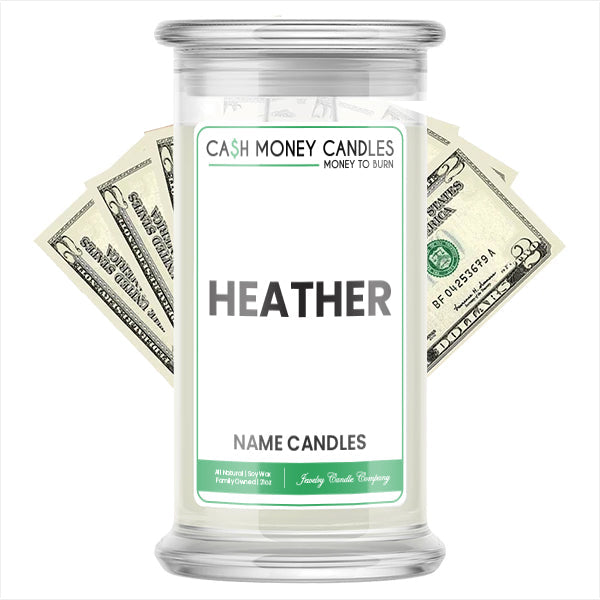 HEATHER Name Cash Candles