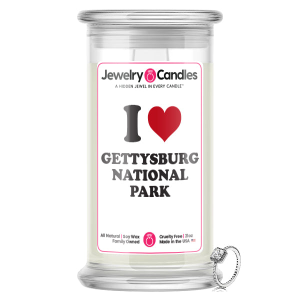 I Love GETTYSBURG NATIONAL PARK Landmark Jewelry Candles