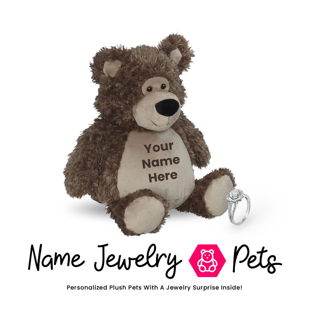 Bear-Grey Name Jewelry Pet