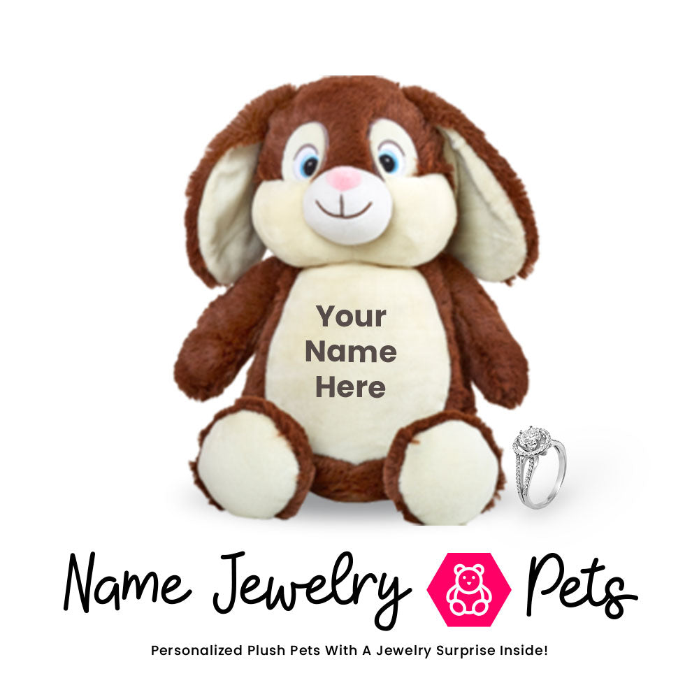 Bunny-Brown Name Jewelry Pet