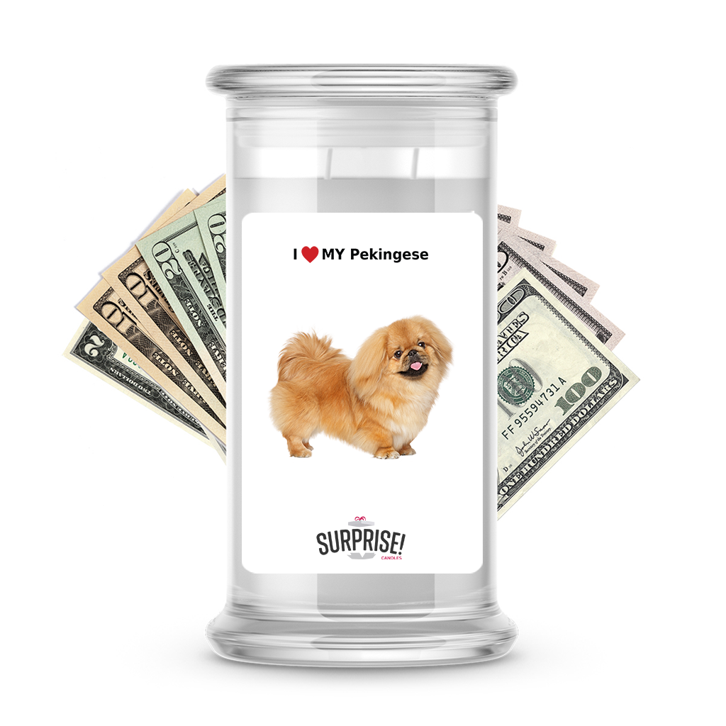 I ������ My Pekingese | Dog Surprise Cash Candles