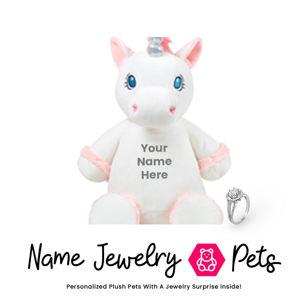 Unicorn-White Name Jewelry Pet