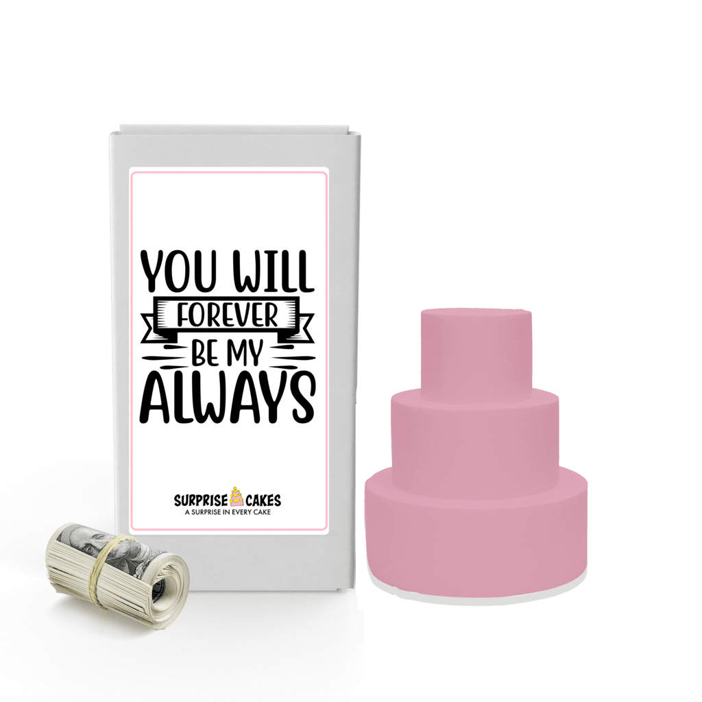 You Will Forever be my Always | Wedding Surprise Cash Cakes