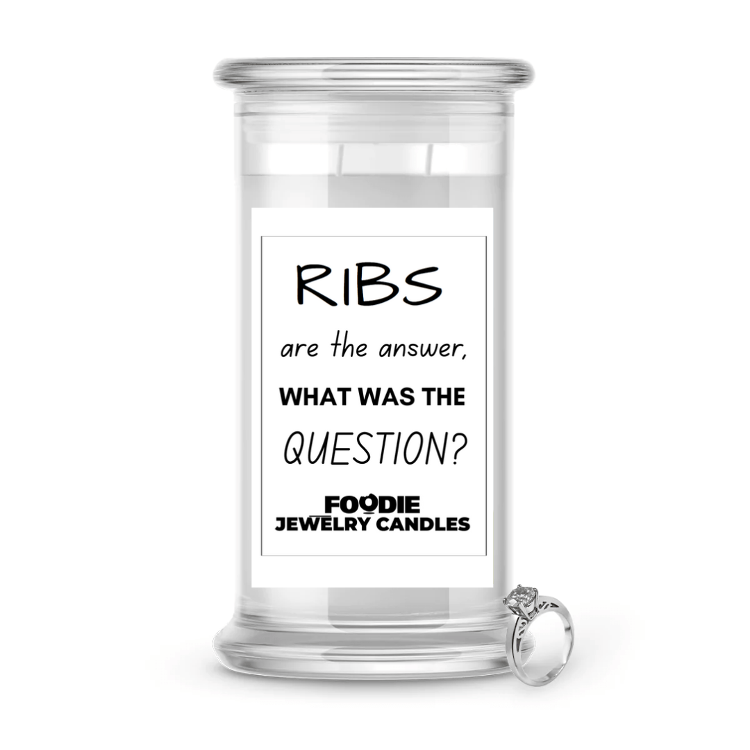 Ribs are the answer, What was the Question?  | Foodie Jewelry Candles