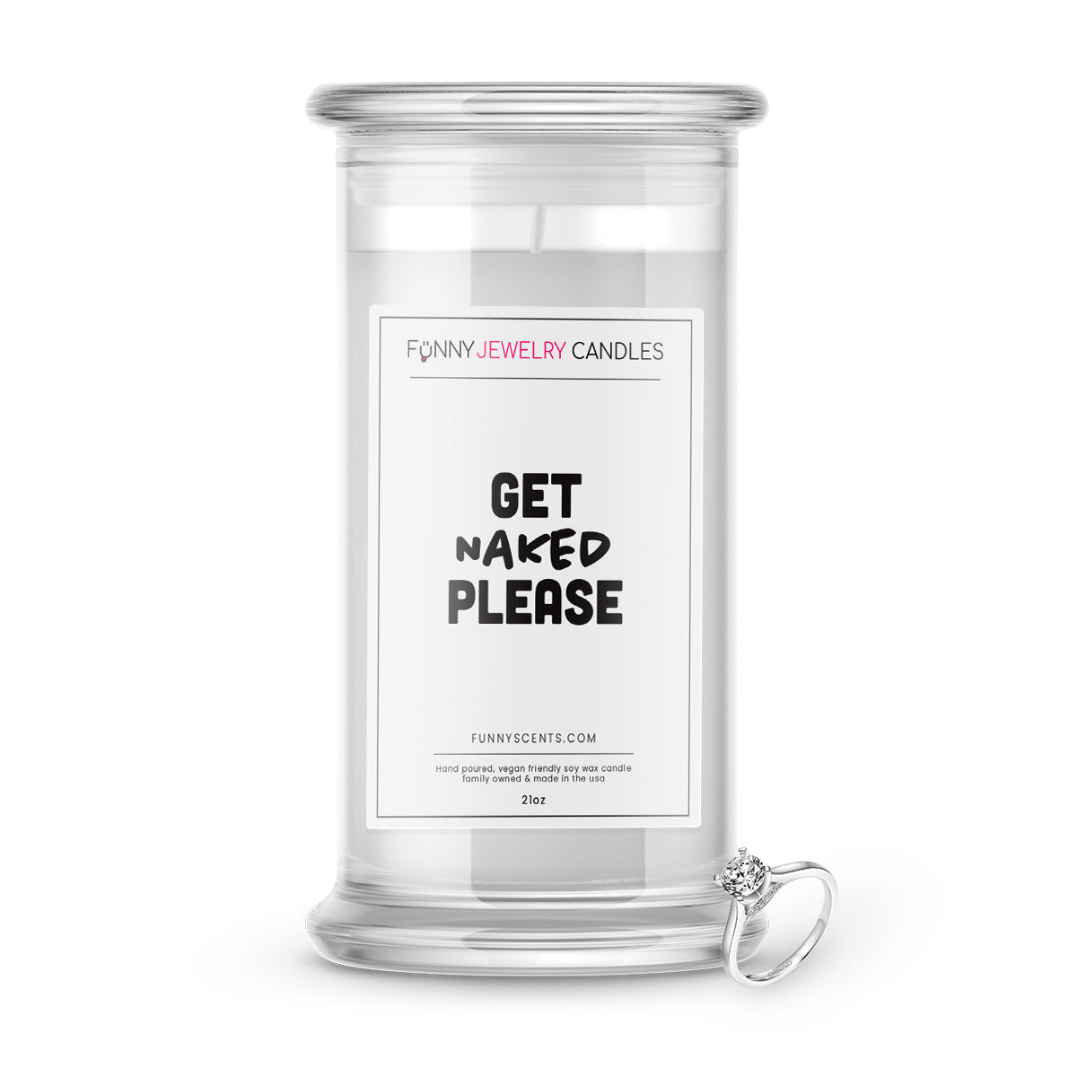 get naked please jewelry funny candle