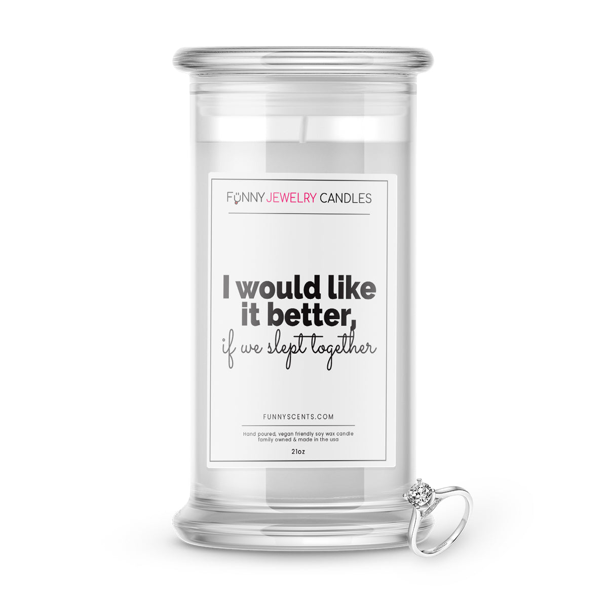 I Would like it better, if we slept together Jewelry Funny Candles