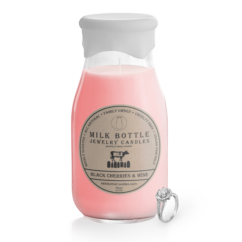 Black Cherries & Wine - Milk Bottle Jewelry Candles