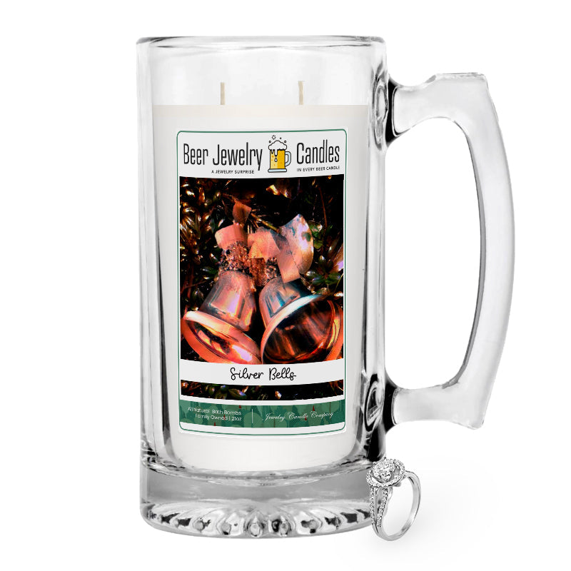 Silver Bells Beer Jewelry Candle