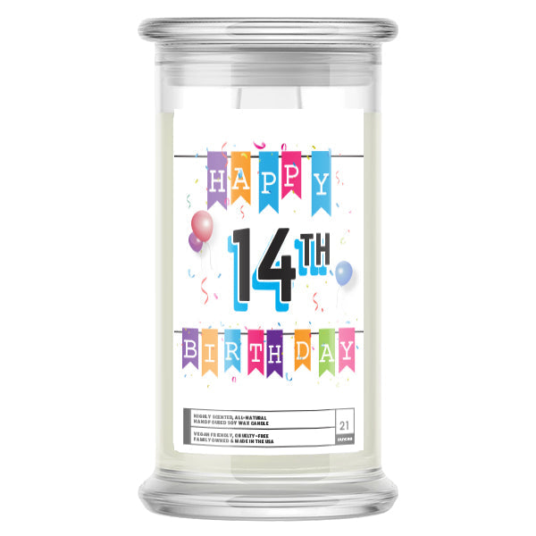 Happy 14th Birthday Candle