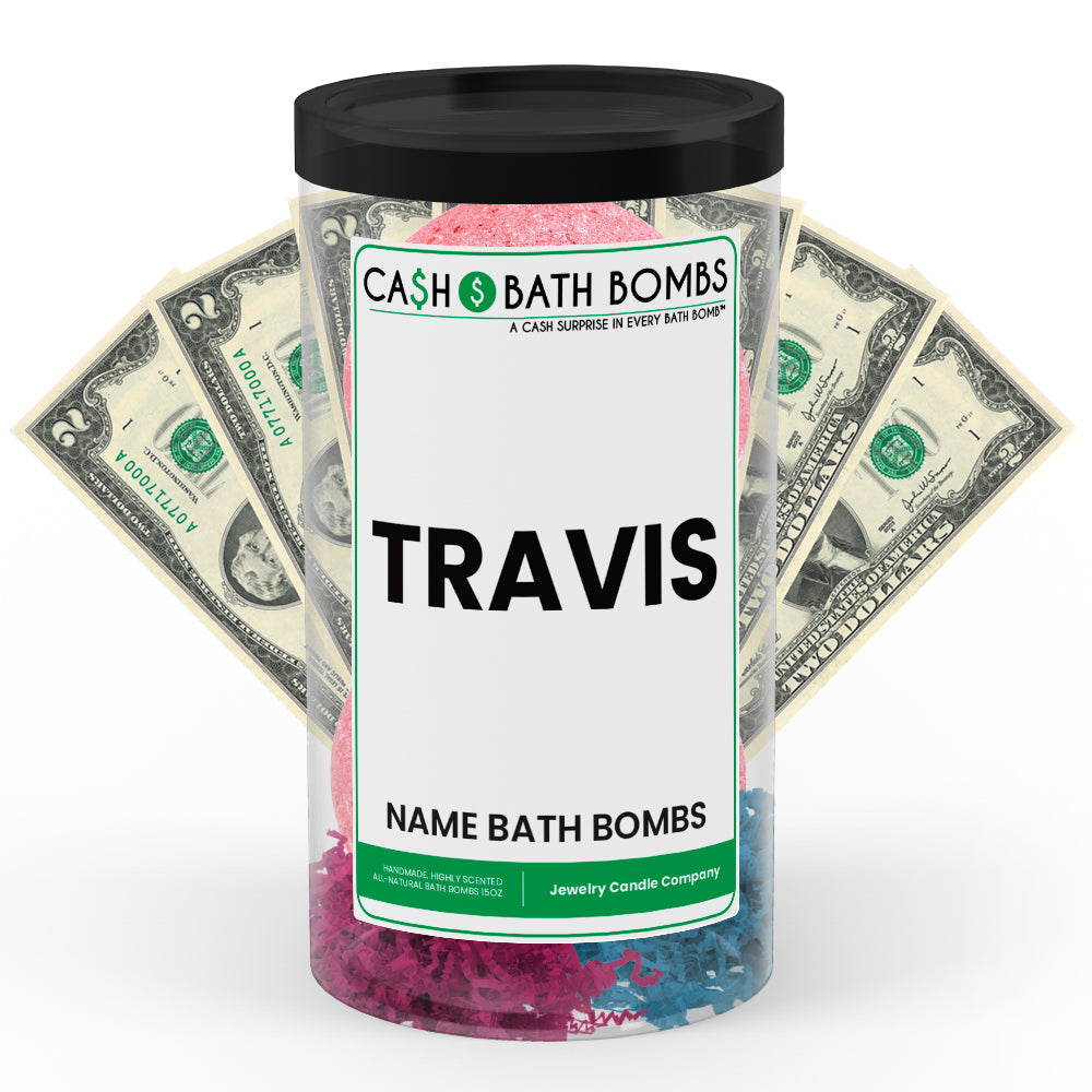 TRAVIS Name Cash Bath Bomb Tube