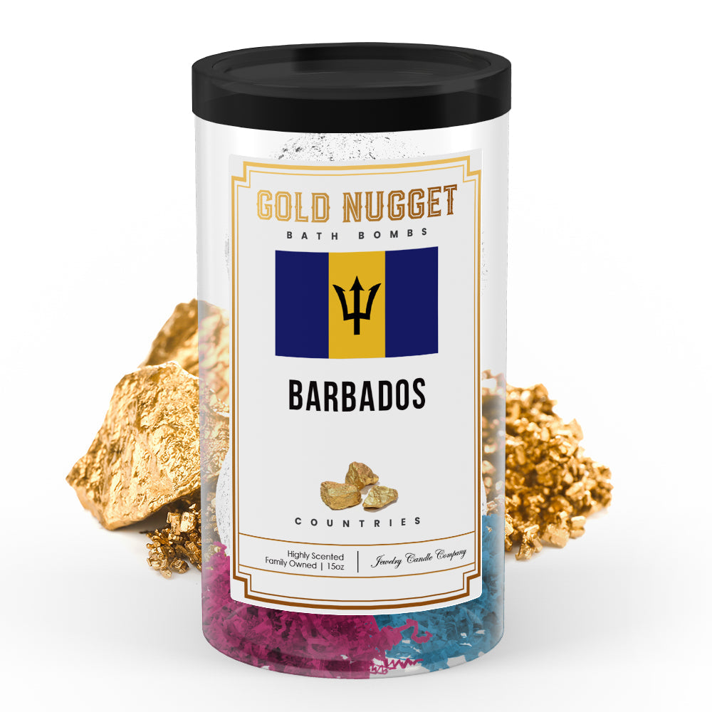 Barbados Countries Gold Nugget Bath Bombs