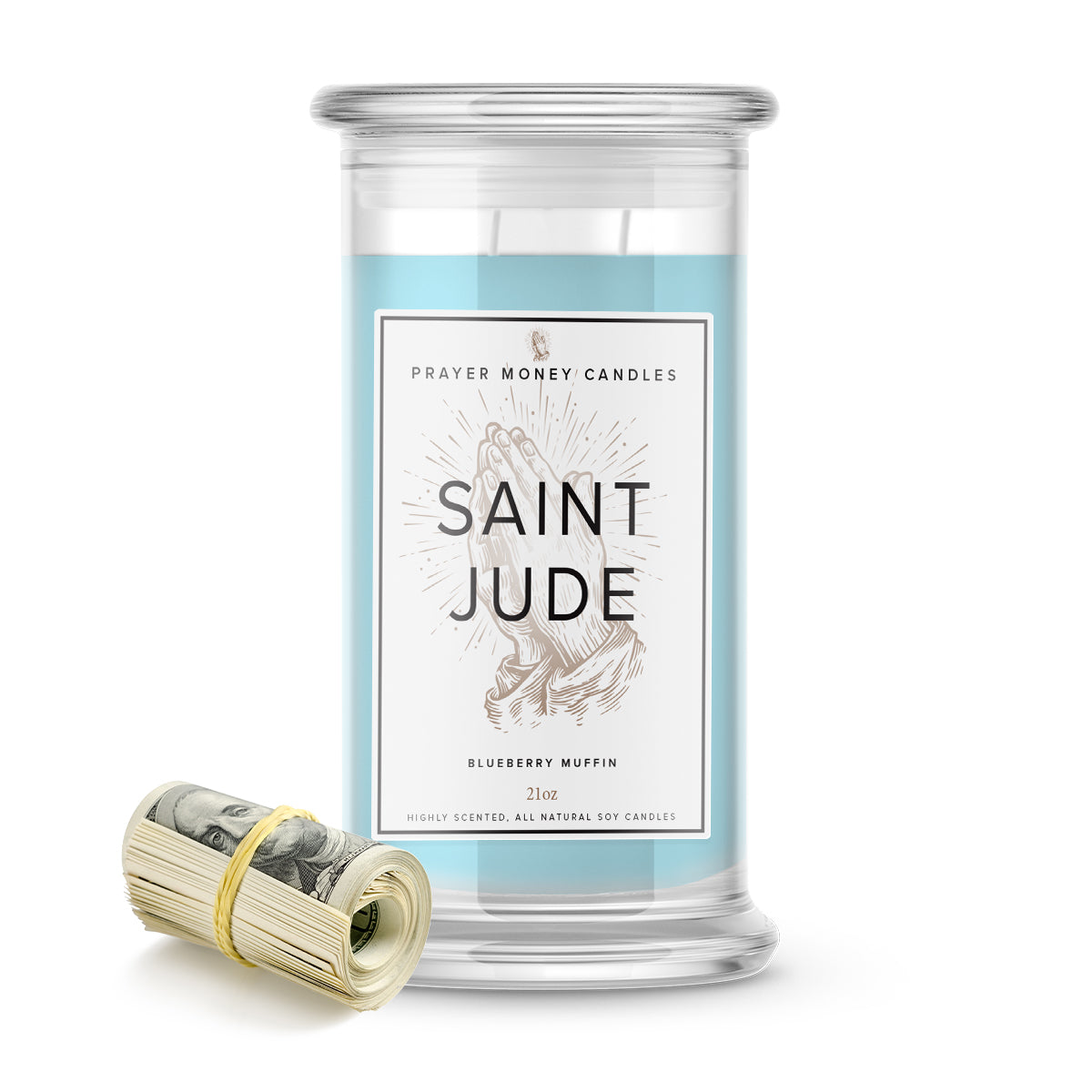 Saint Jude Prayer Candles - Blueberry Muffin Scent