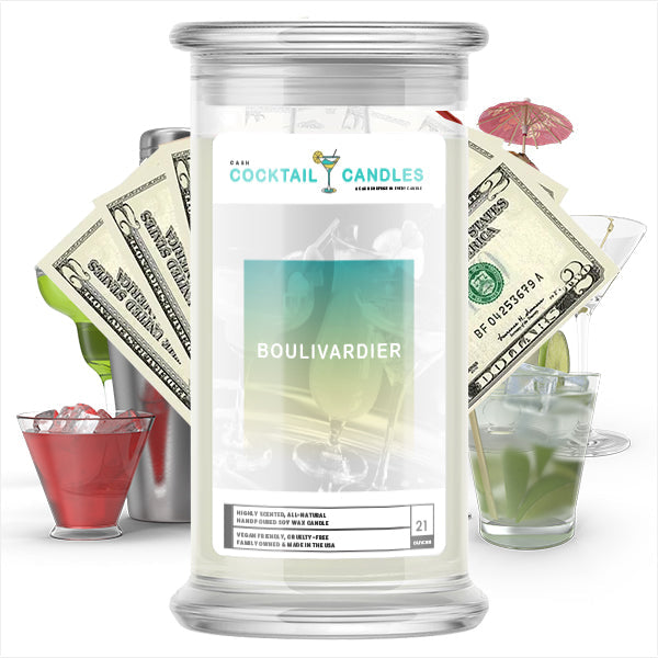 Boulivardier Cocktail Cash Candle