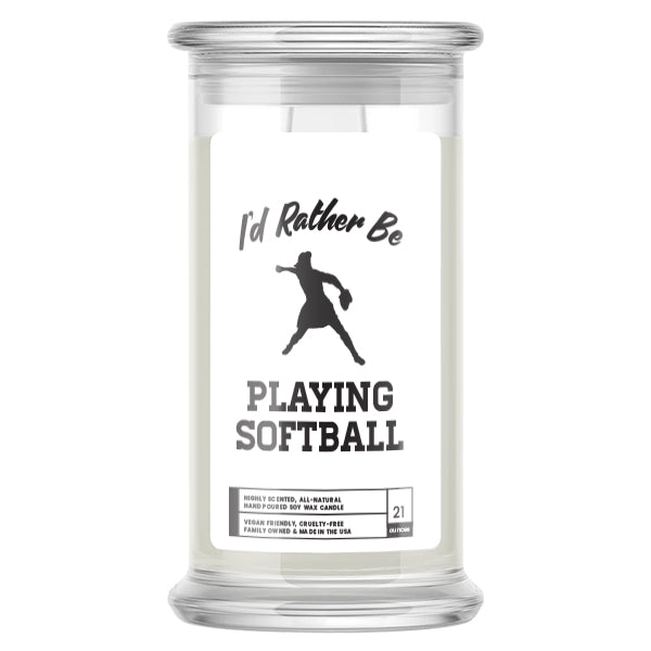 I'd rather be Playing Softball Candles