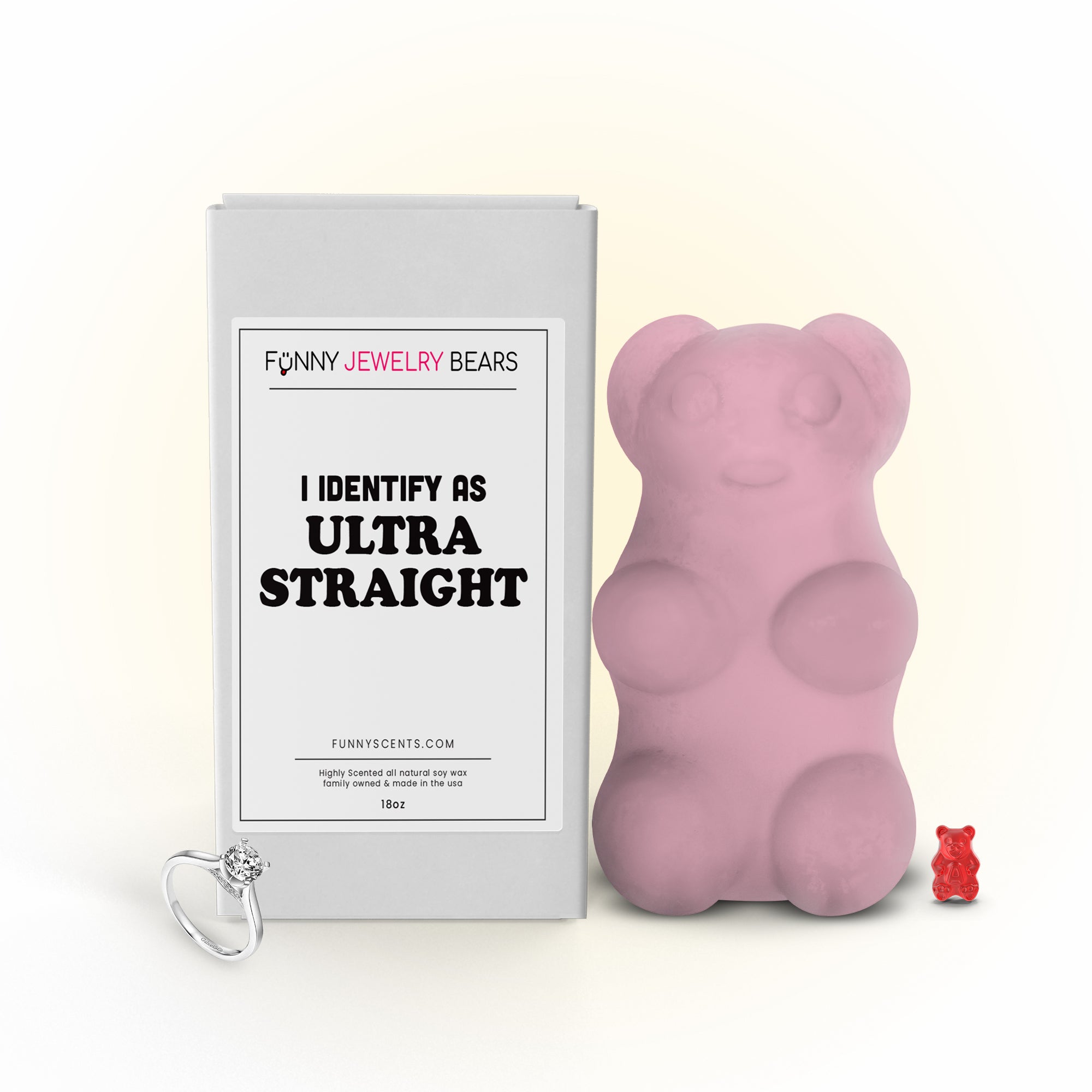 I Identify As a Ultra Straight Funny Jewelry Bear Wax Melts