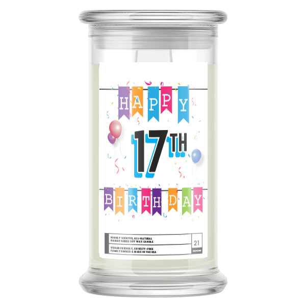 Happy 17th Birthday Candle