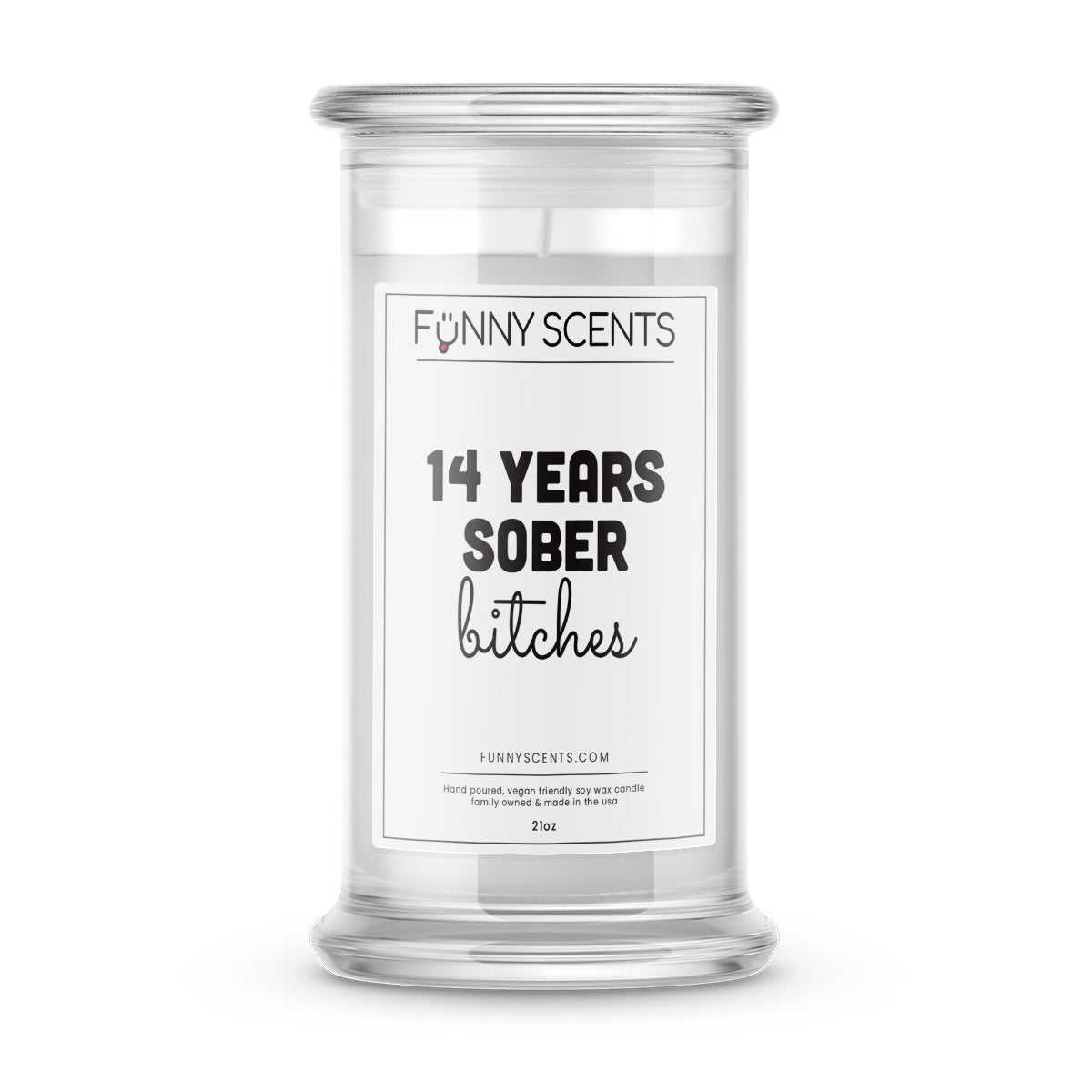 14 Years Sober bitches Funny Candles