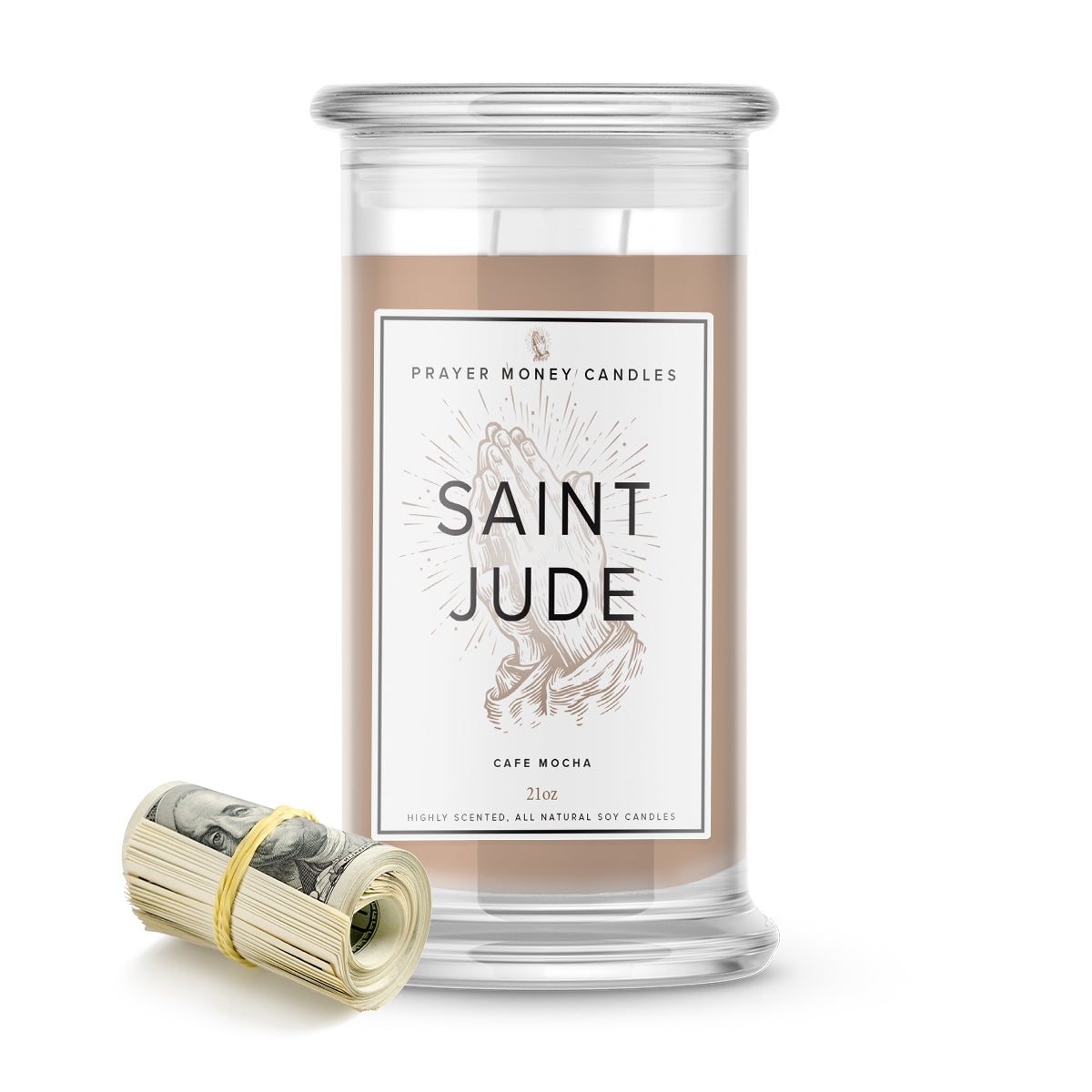 Saint Jude Prayer Candles - Cafe Mocha Scent (Coffee)