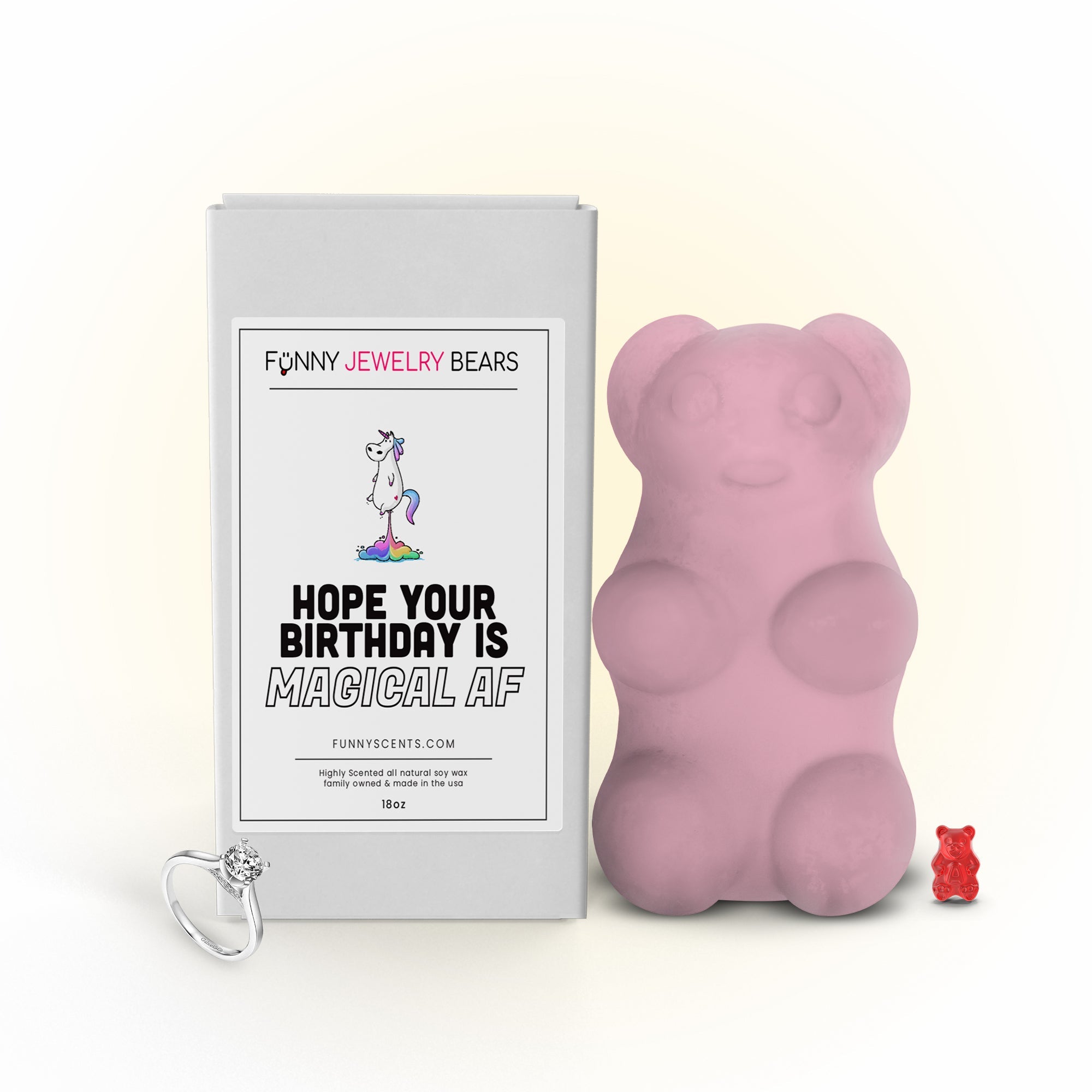 Hope Your Birthday is Magical AF Funny Jewelry Bear Wax Melts