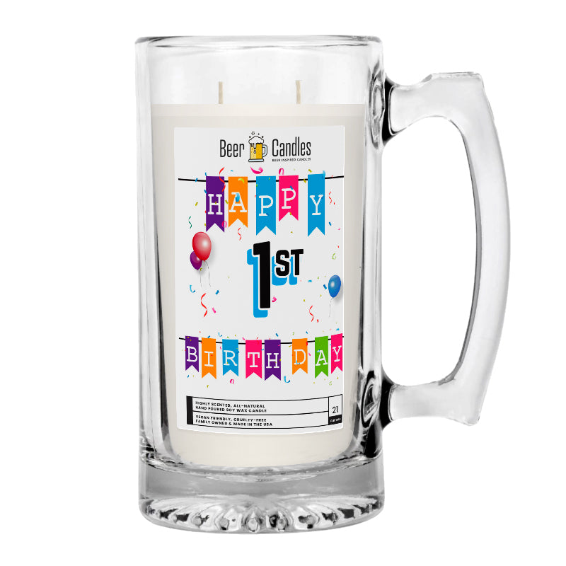 Happy 1st Birthday Beer Candle