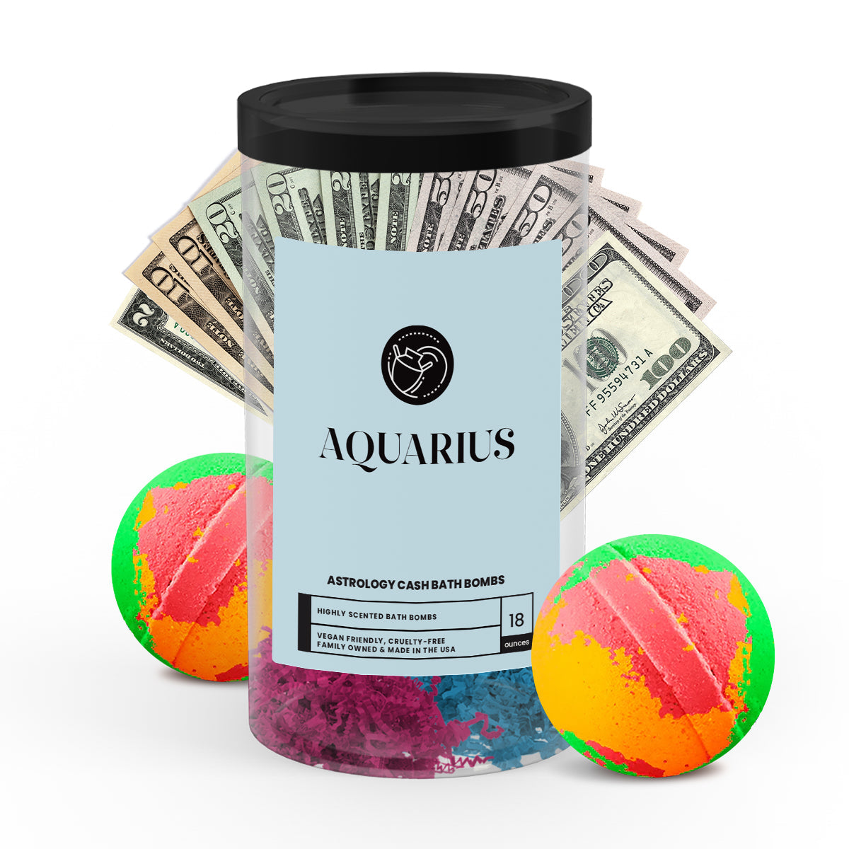 Aquarius Astrology Cash Bath Bombs 2 Packs