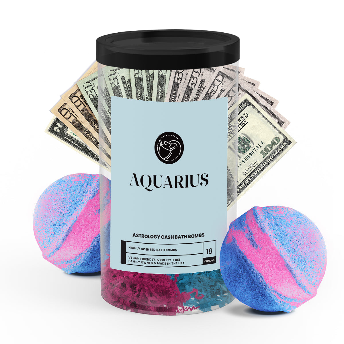 Aquarius Astrology Cash Bath Bombs 2 Packs