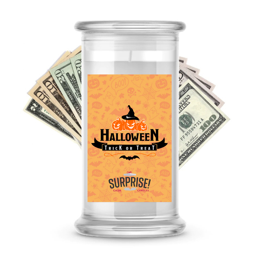 HALLOWEEN TRICK OR TREAT HALLOWEEN CASH CANDLE