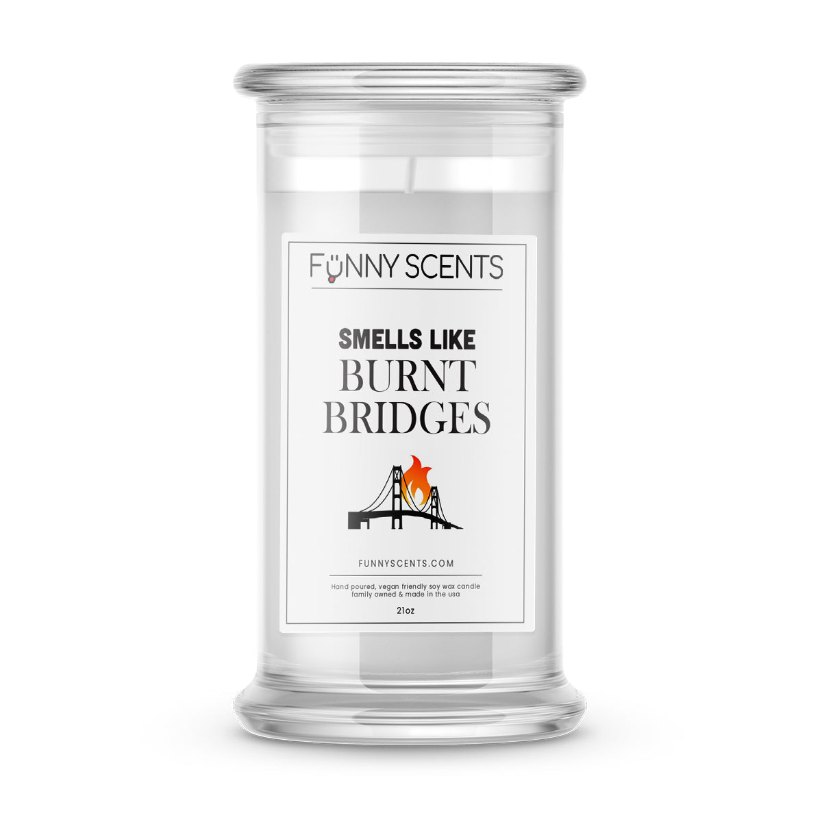 Smells Like a Brunt Bridges Funny Candles
