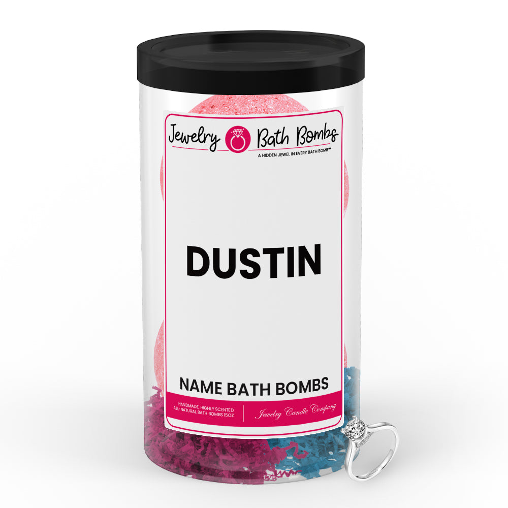 DUSTIN Name Jewelry Bath Bomb Tube