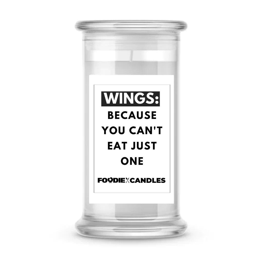 Wings : because you can't eat just one | Foodie Candles
