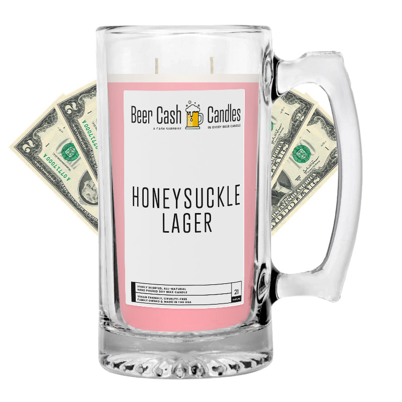 Honeysuckle Lager Beer Cash Candle