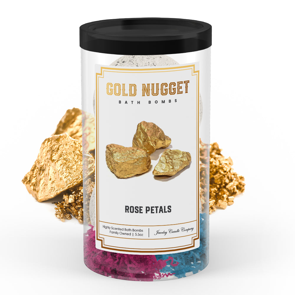 Rose Petals Gold Nugget Bath Bombs
