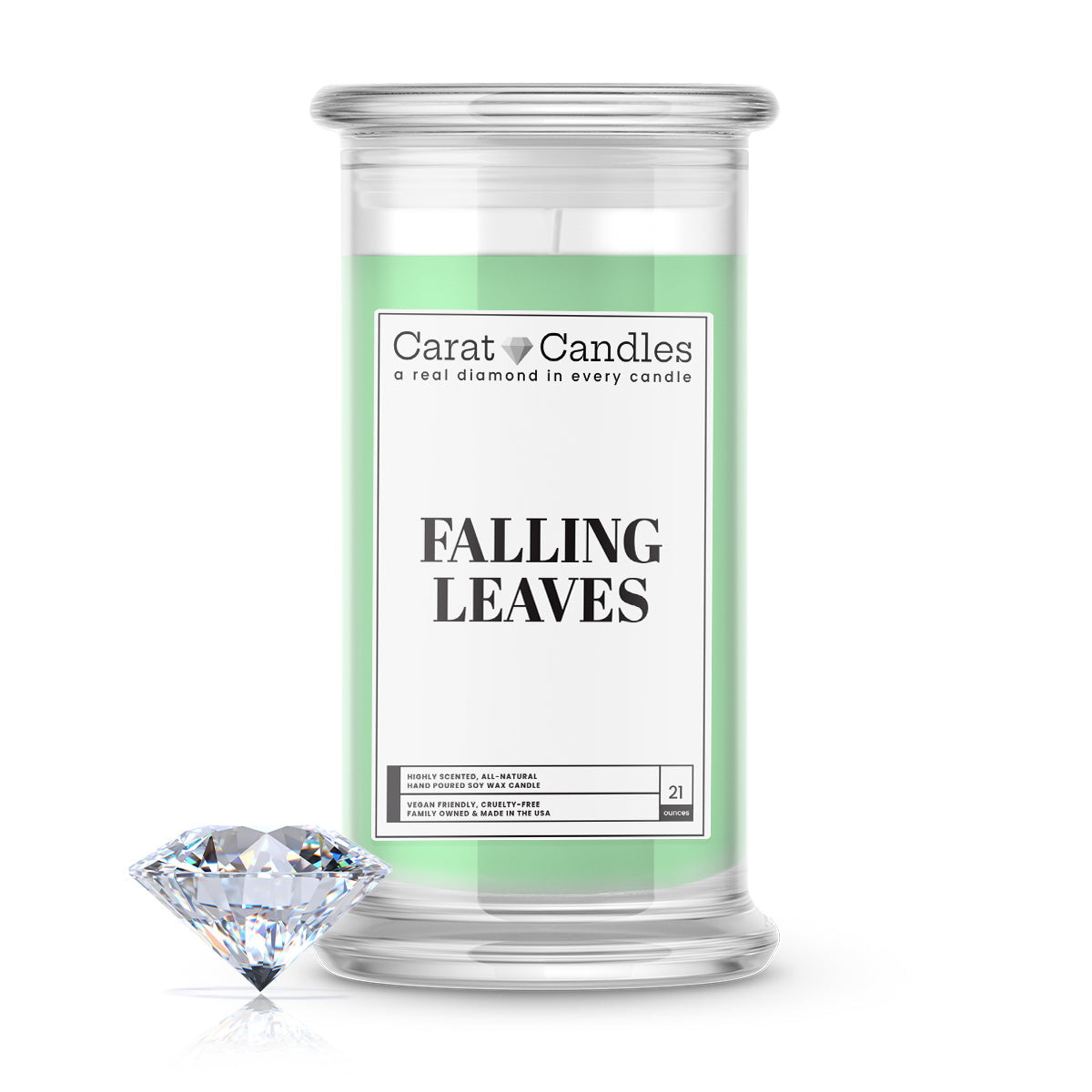 Falling Leaves Diamond Carat Candle – 21 oz Luxury Diamond Candle