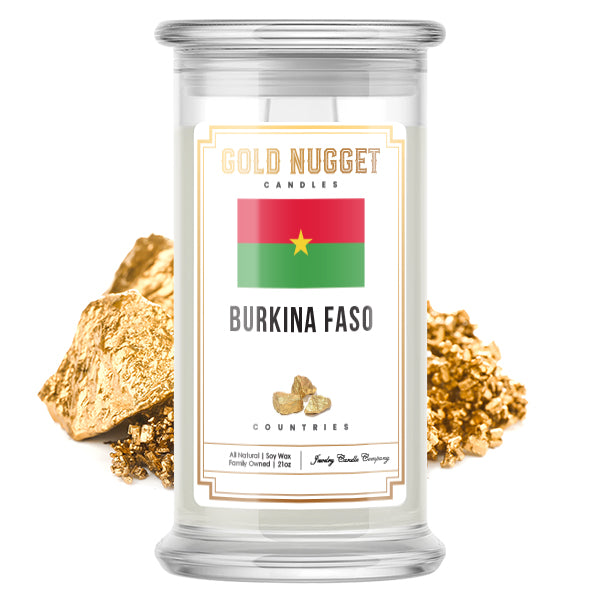 Burkina Faso Countries Gold Nugget Candles