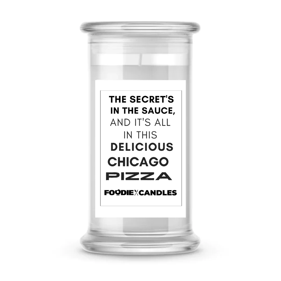 The secret's in the sauce, and it's all in this delicious chicago pizza | Foodie Candles