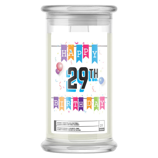 Happy 29th Birthday Candle