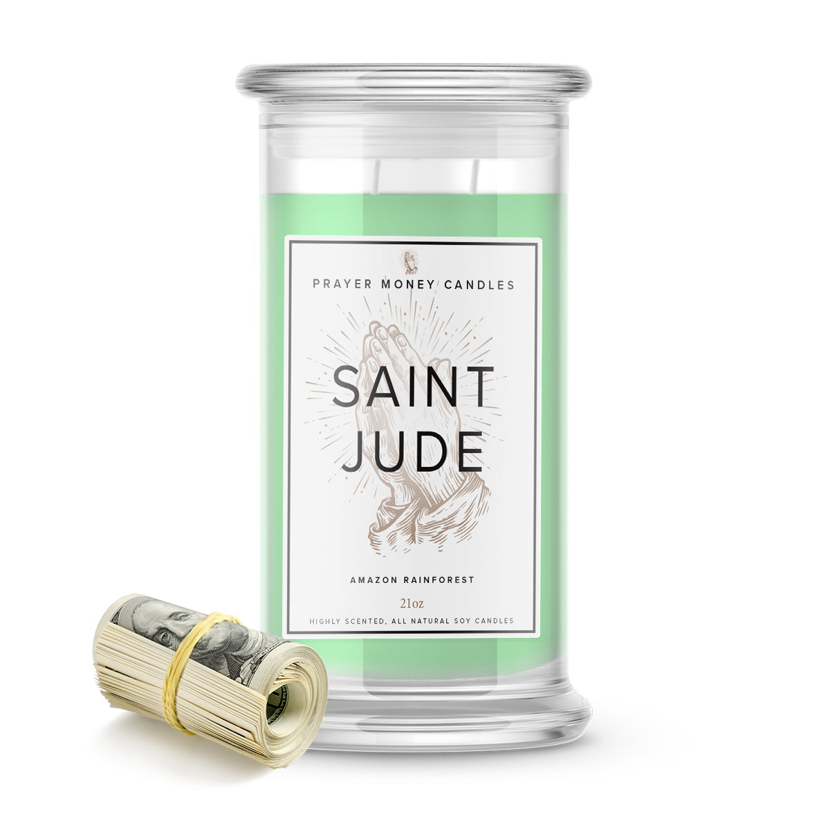 Saint Jude Prayer Candles - Amazon Rainforest Scent