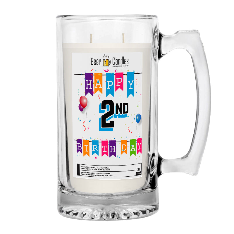 Happy 2nd Birthday Beer Candle