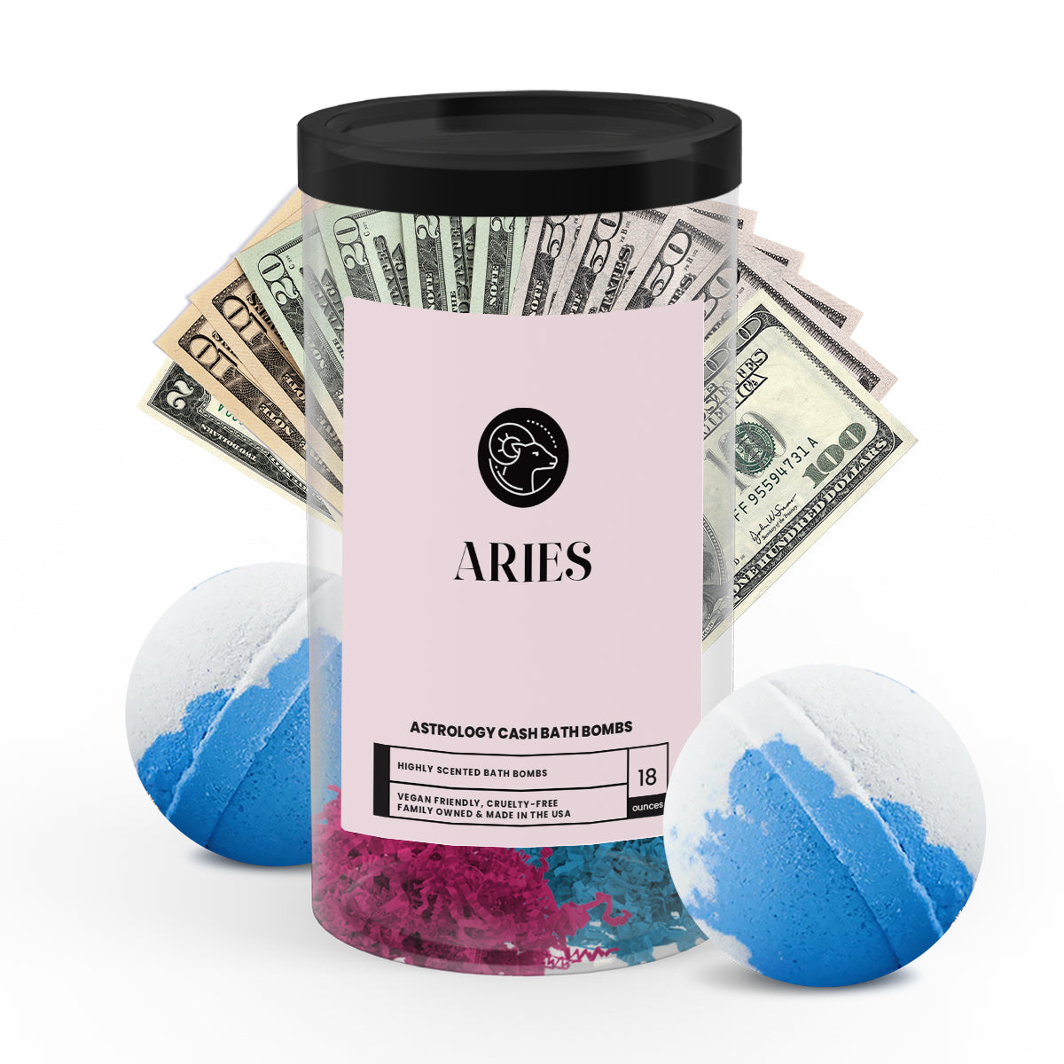 Aries Astrology Cash Bath Bombs