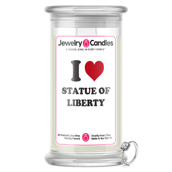 I Love STATUE OF LIBERTY Landmark  Jewelry Candles
