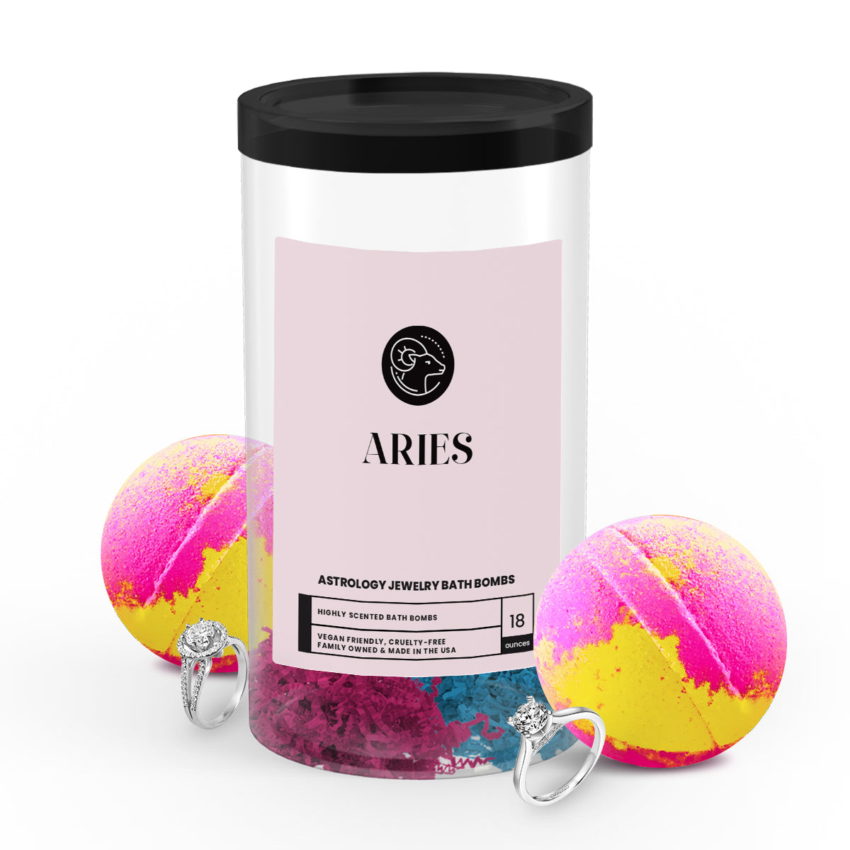 Aries Astrology Jewelry Bath Bombs