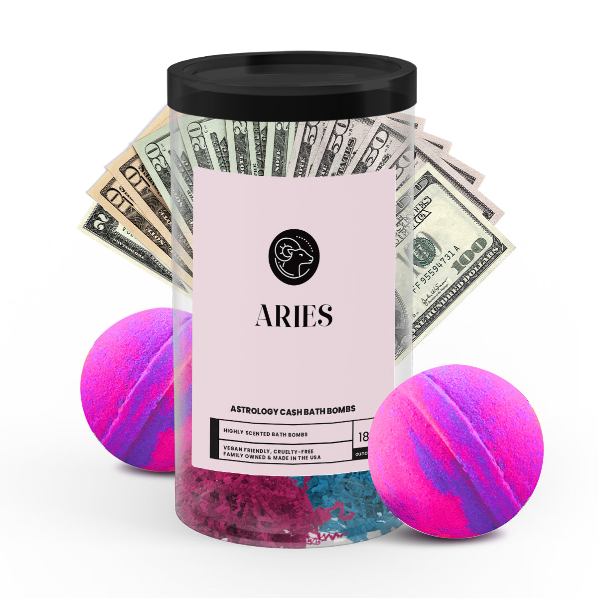 Aries Astrology Cash Bath Bombs