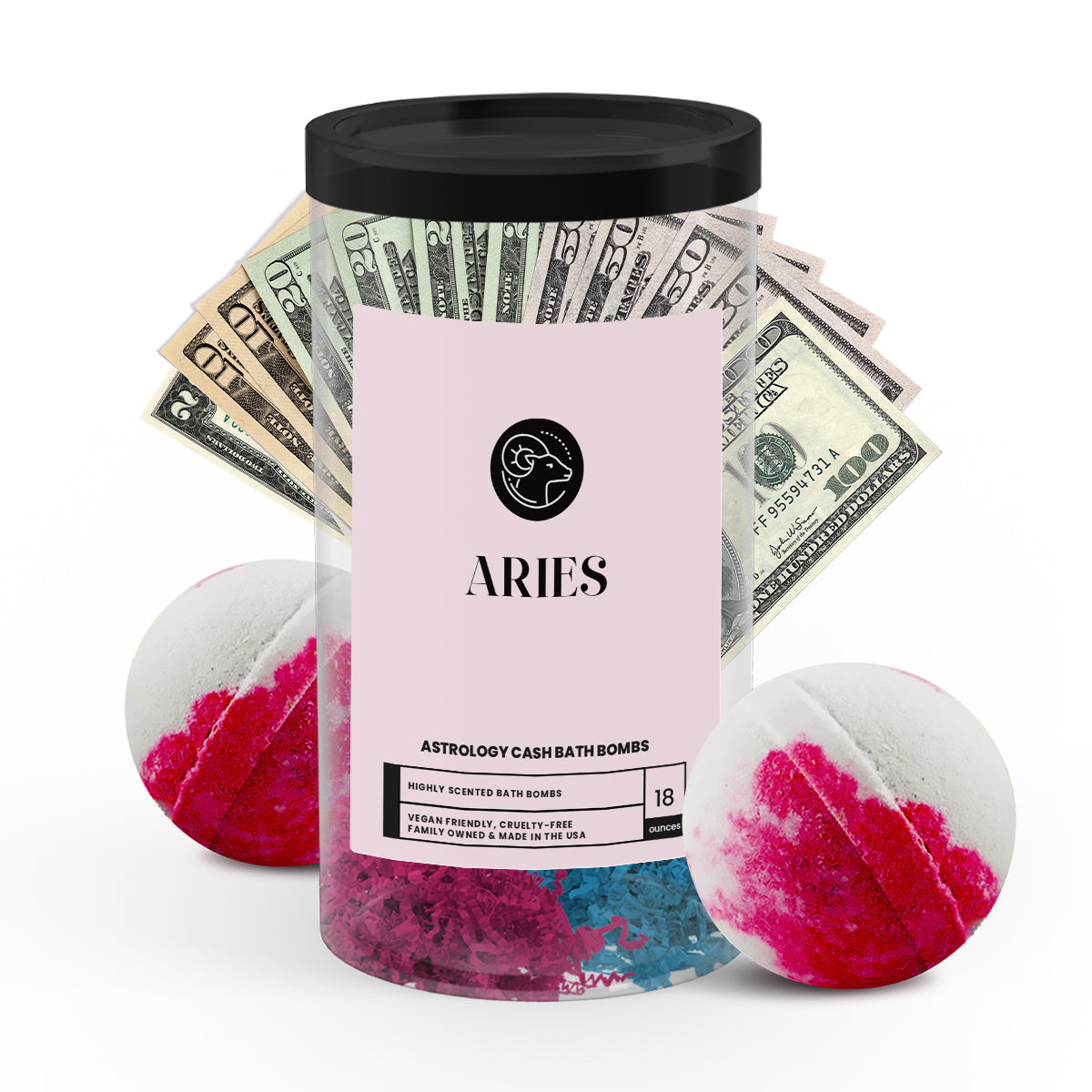 Aries Astrology Cash Bath Bombs