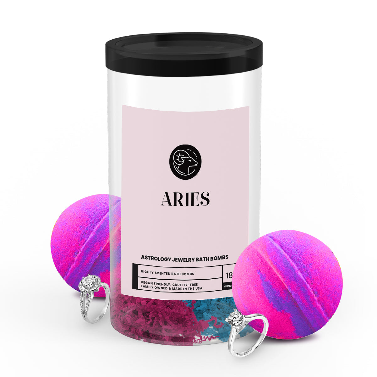 Aries Astrology Jewelry Bath Bombs