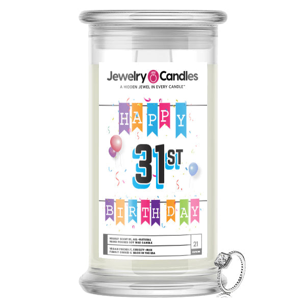 Happy 31st Birthday Jewelry Candle