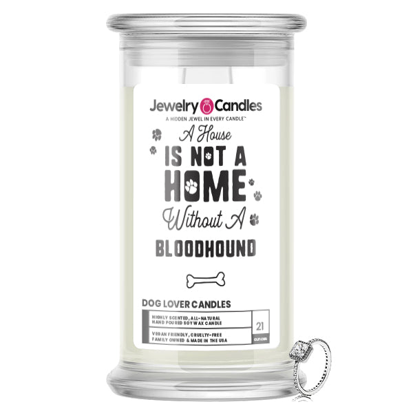 A house is not a home without a Bloodhound Dog Jewelry Candle
