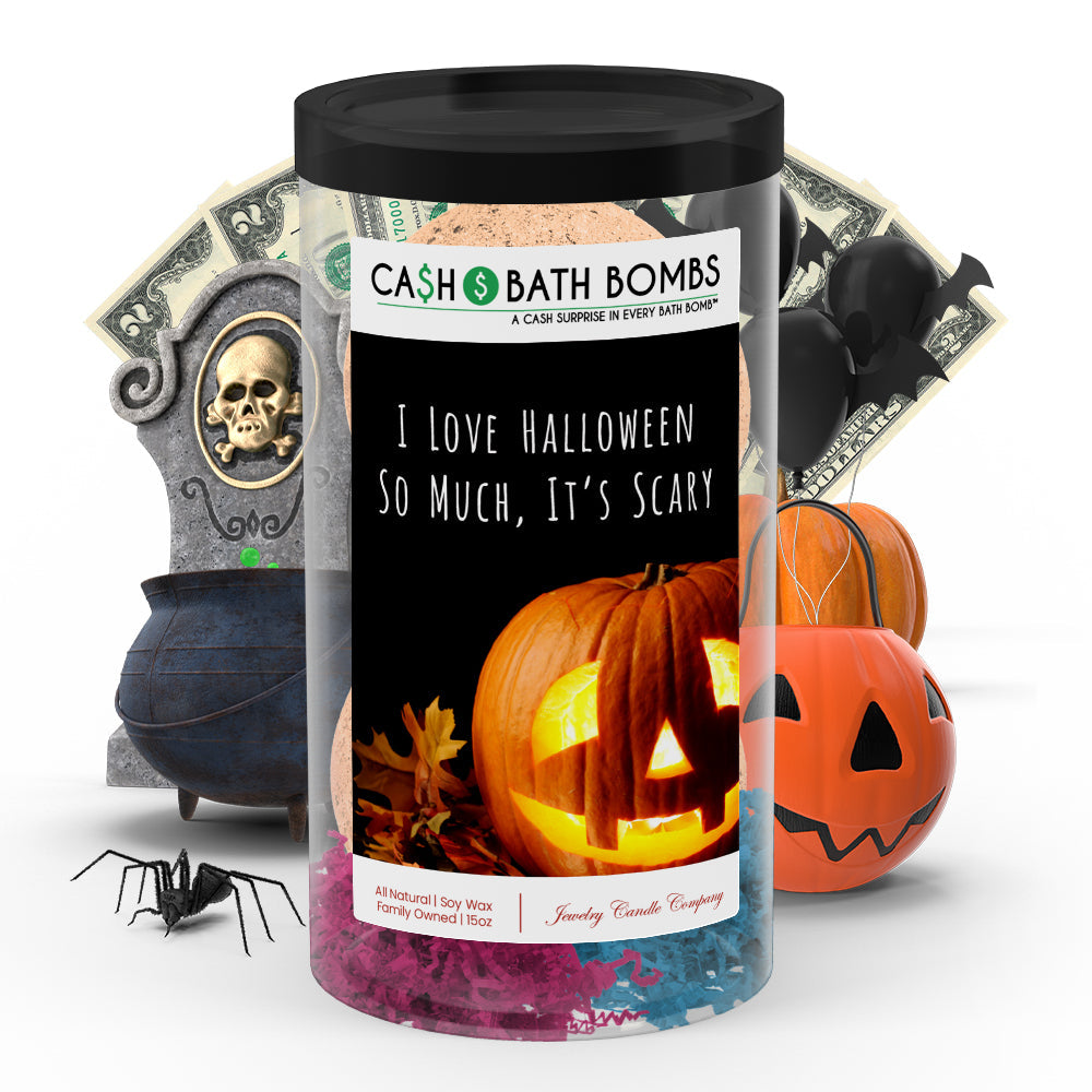 I love halloween so much, it's scary Cash Bath Bombs