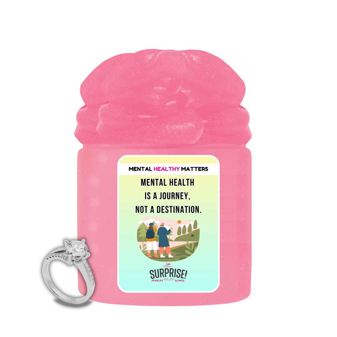 MENTAL HEALTH IS A JOURNEY, NOT A DESTINATION | MENTAL HEALTH JEWELRY SLIMES
