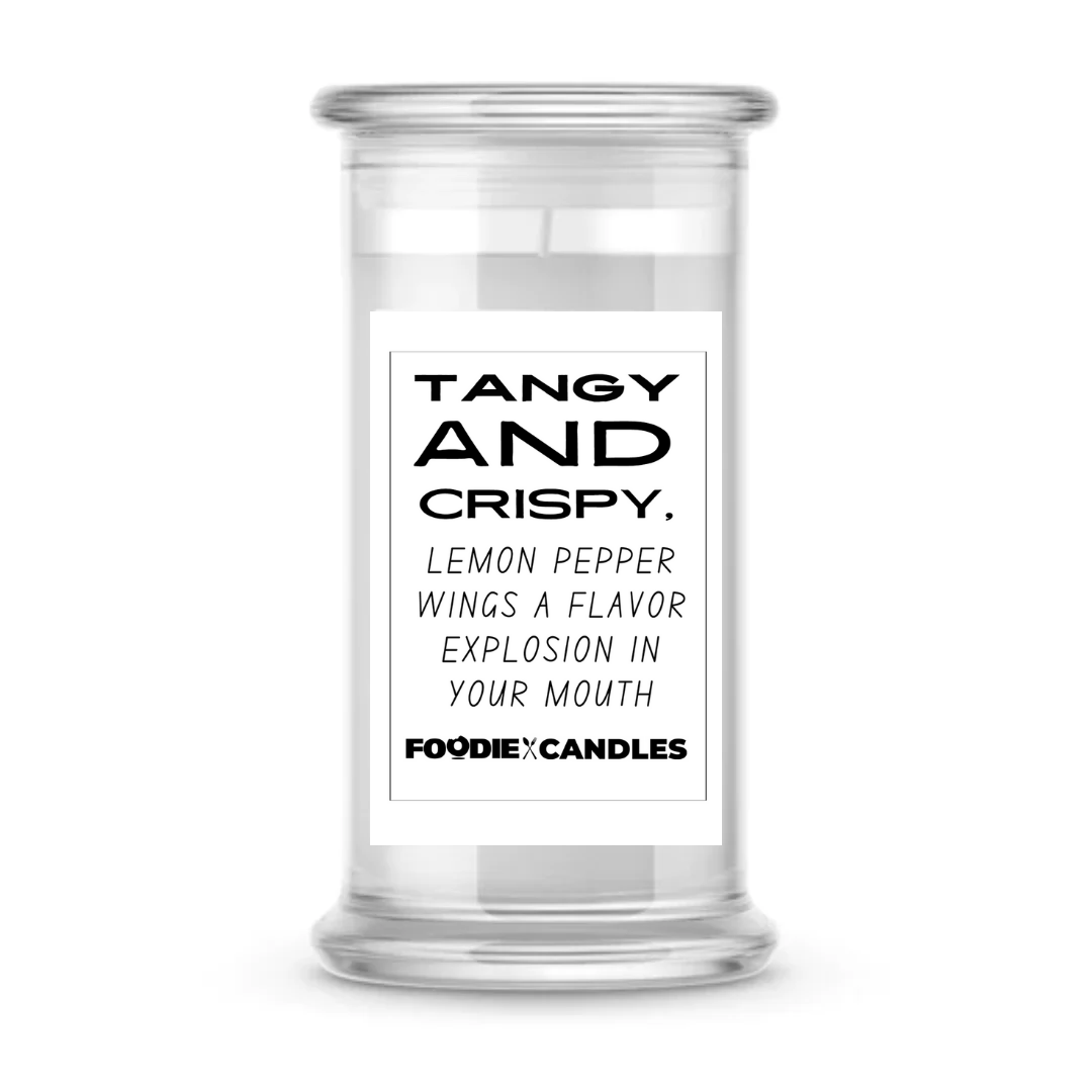 Tangy and crispy, lemon pepper wings a flavor explosion in your mouth | Foodie Candles